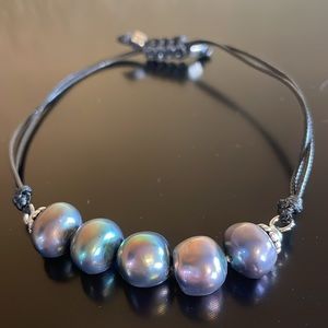 FRESHWATER 5 PEARL PULL ADJUSTABLE SLIDER BRACELET FROM HAWAII 🌺